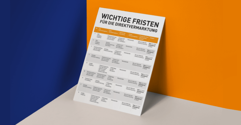 Infoblatt Fristen Direktvermarktung Vorschaubild